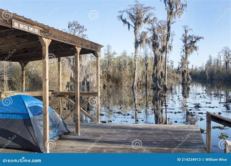 Big Water Camping Platform Shelter in the Okefenokee Swamp National Wildlife Refuge, Georgia ...