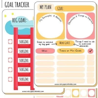 PRINTABLE Stepladder Goal Setting Worksheet Childhood Anxiety | ubicaciondepersonas.cdmx.gob.mx