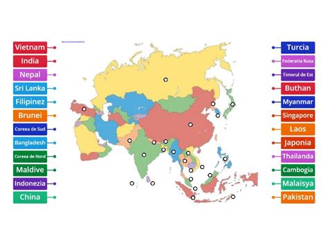 Harta politica a Asiei 2 - Labelled diagram