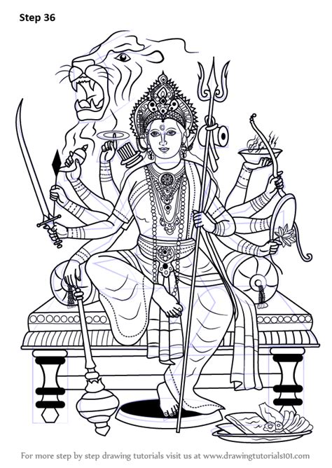 Maa Durga Coloring Pages