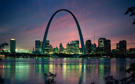 🔥 Free download Gateway Arch blue city gateway arch light night river st louis [1920x1200] for ...