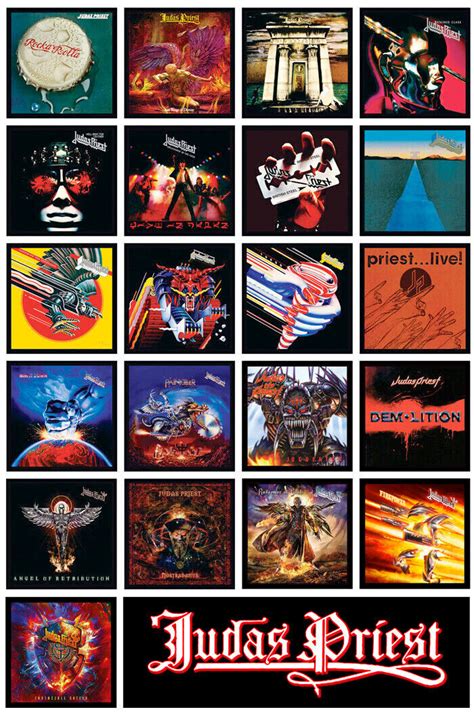 JUDAS PRIEST 21 pack album cover discography magnets lot - invincible shield | eBay