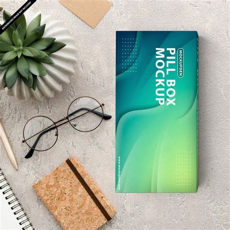 Free Medical Pill Box Mockup PSD Template - Mockup Den