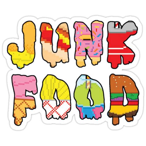 "junk food" Stickers by lazyville | Redbubble