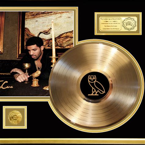 Gold LP Record // Drake // Take Care - RARE-T - Touch of Modern