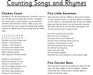 15 Preschool Counting Songs, Fingerplays Rhymes, 51% OFF