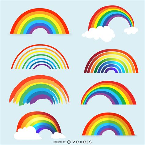 Isolated Rainbow Illustration Set Vector Download