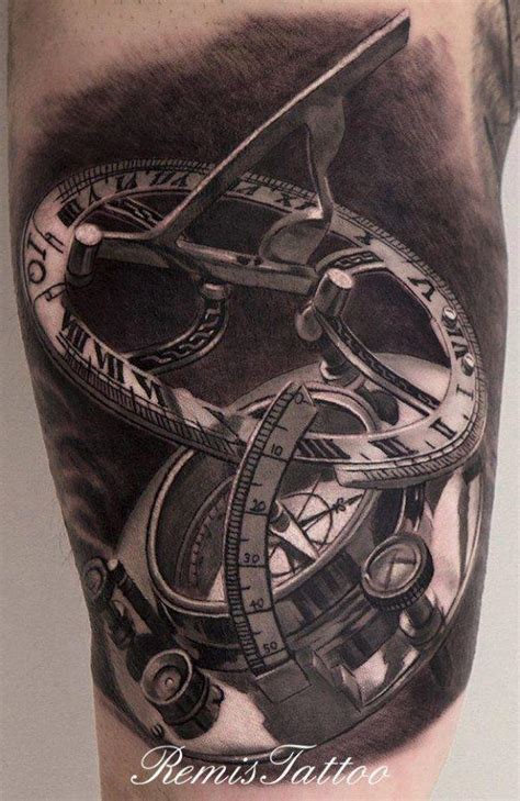 100 Awesome Compass Tattoo Designs | Art and Design