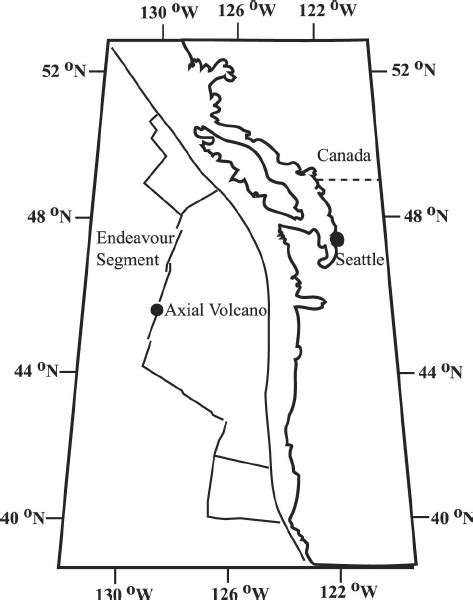 Map of the Juan de Fuca Ridge, showing the sampling locations Axial... | Download Scientific Diagram