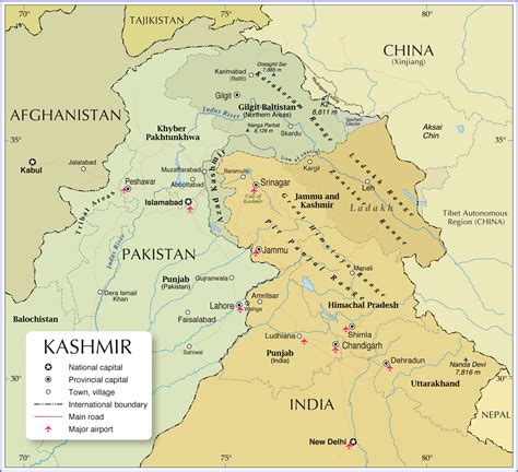 Political Map of Kashmir Region - Nations Online Project