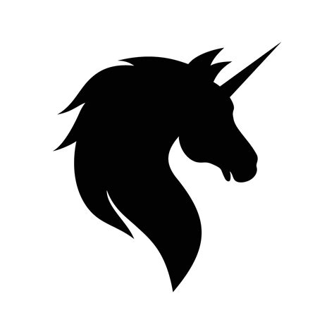 Unicorn Head Silhouette Vector Art, Icons, and Graphics for Free Download