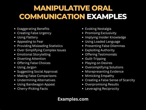 Manipulative Oral Communication: Examples, Styles, Types, PDF