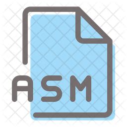 Asm Icon - Download in Colored Outline Style