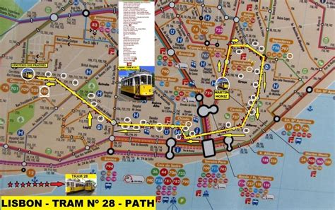 Tram 28 Lisbon Route Stops Map - Map Of The United States With Capitals