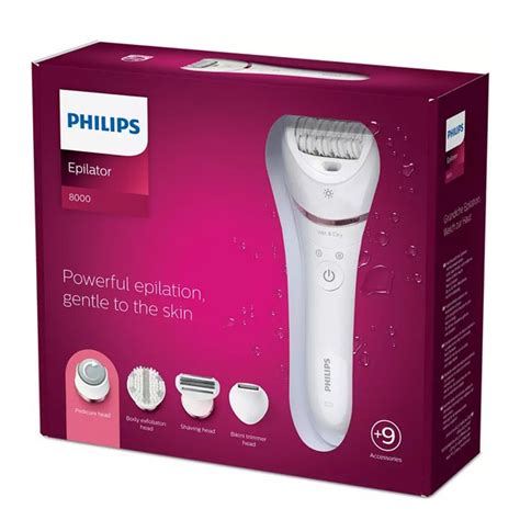 Shop Philips Epilator Series 8000 Wet & Dry Epilator BRE740/11 at best price | GoshopperQa.com ...