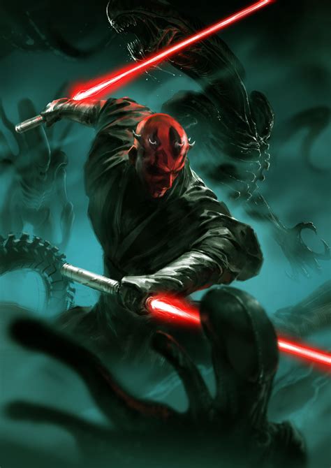 Darth Maul/Alien mashup/fan art by mango tea #starwars #darthmaul #sith ...