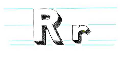 How to Draw 3D Letters R - Uppercase R and Lowercase r in 90 Seconds ...