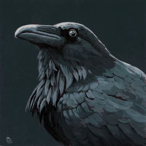 "Black Raven acrylic" by Ria Hills