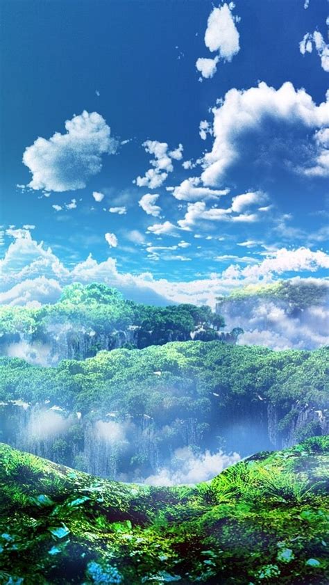 3d Scenery, Anime Beautiful Scenery Clouds, anime, beautiful, scenery, clouds, HD phone ...