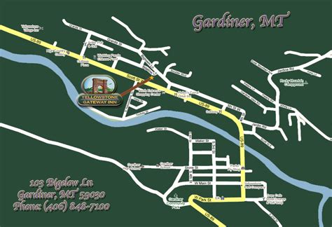 Yellowstone Lodging Map & Directions | Yellowstone Gateway Inn