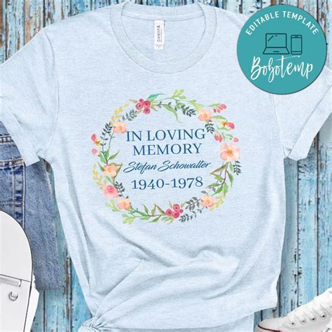 In Loving Memory Custom Funeral T-Shirt | Bobotemp