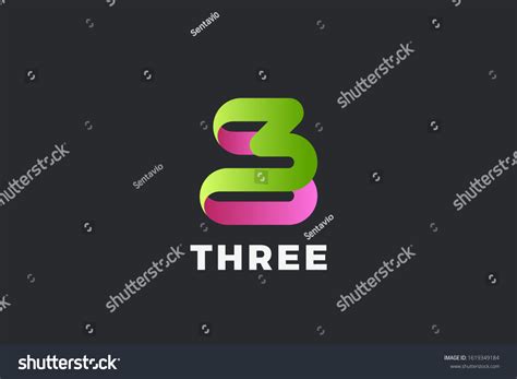 Number 3 Three Logo Design Vector Stock Vector (Royalty Free ...