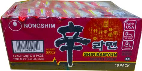 SHIN RAMYUN NOODLES 16X4.3OZ BOX