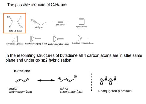 [Solved] Post-lab problems: Draw two resonance structures for C4H6 ...