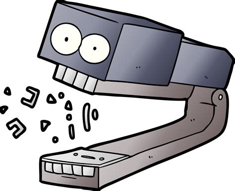 crazy cartoon stapler 12056945 Vector Art at Vecteezy