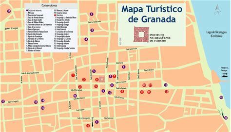 Granada Tourist Map, Nicaragua