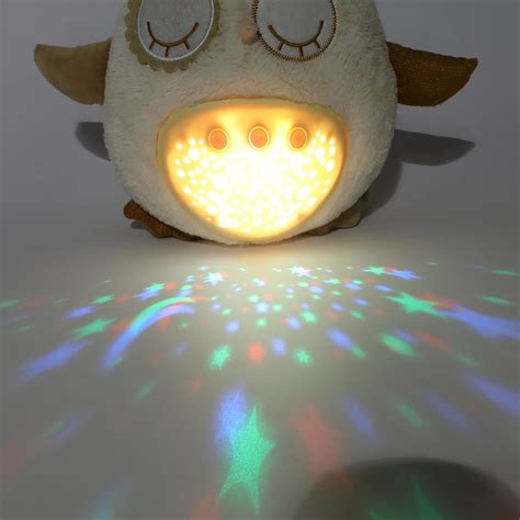 Baby Sleep LED Lighting Stuffed bear owl Led Night Lamp Plush Toy With Music & Stars Projector ...