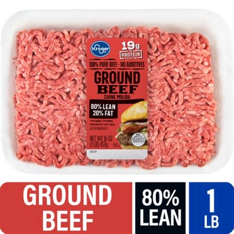 Kroger® Ground Beef 80/20, 1 lb - Fred Meyer