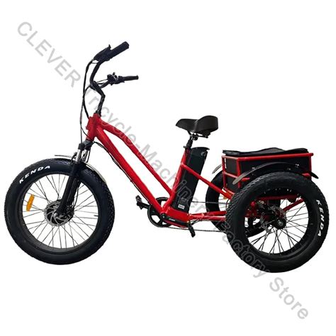 Fat Tire Adult Tricycle 3 Wheel Electric Tricycle Cargo E-Bike Aluminum ...