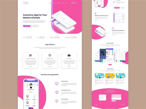 App Landing Page UI-UX Design on Behance