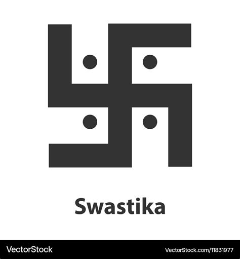 Icon of swastika symbol hinduism religion sign Vector Image