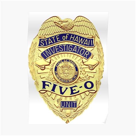 "Hawaii Five 0 Badge" Poster for Sale by boxxey | Redbubble