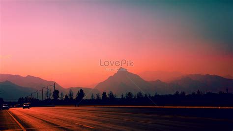 Sunset Mountain Road Picture And HD Photos | Free Download On Lovepik