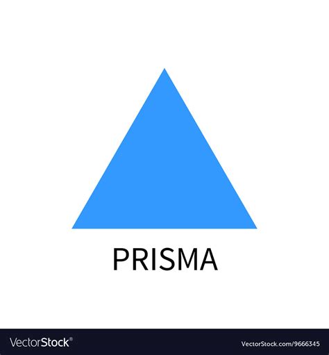 Blue prism logo template prisma sign on Royalty Free Vector