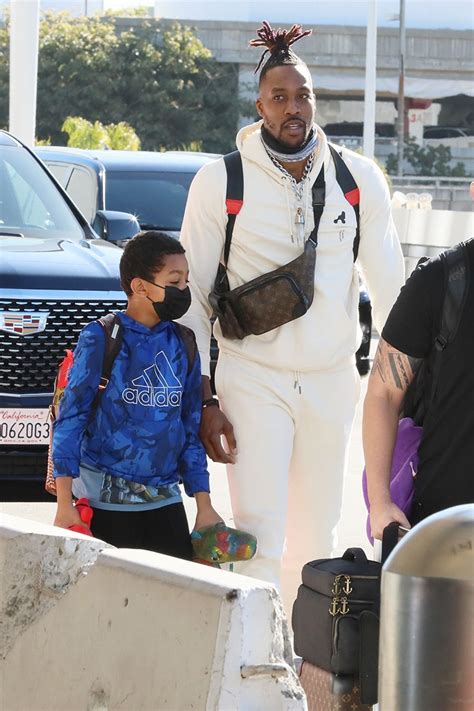 L.A. Lakers star, Dwight Howard is seen with his young son, David ...