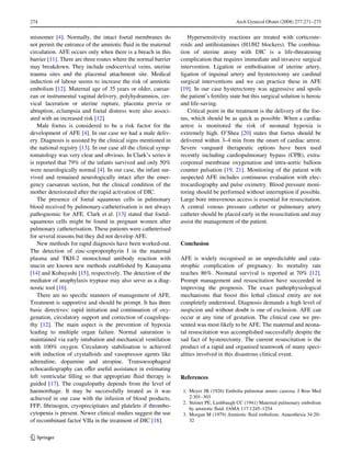 Amniotic xuid embolism managed with success during labour | PDF