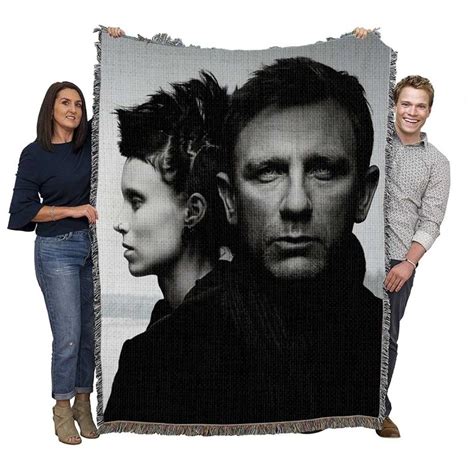 The Girl With The Dragon Tattoo Movie Daniel Craig Woven Blanket