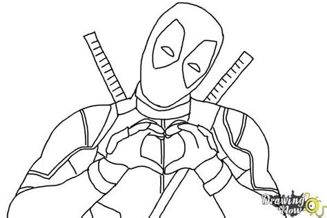 How to Draw Deadpool - Step 8 | Deadpool drawing, Avengers drawings, Deadpool art