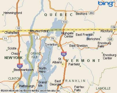 Swanton Village, Vermont Area Map & More