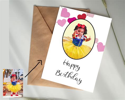 Photo Birthday Card Personalized photo Birthday card Custom | Etsy