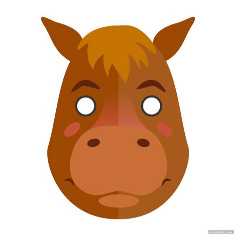 Cool Horse Mask Printable - Gridgit.com