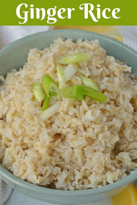 Ginger Rice is an easy and delicious jasmine rice recipe that's full of flavor. Great as a ...