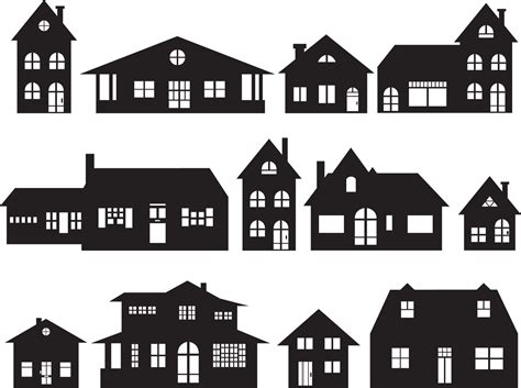 House Silhouette Vector Art, Icons, and Graphics for Free Download