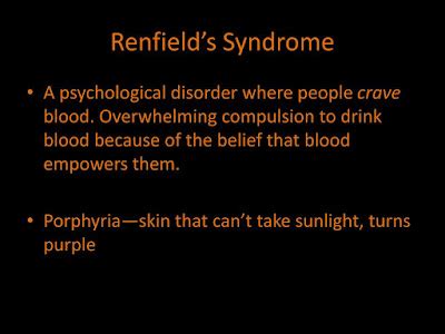 EXAMS AND ME : Renfield Syndrome