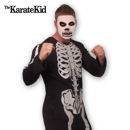 Cobra Kai Skeleton Costume - Karate Kid Skeleton Costume with Makeup Kit