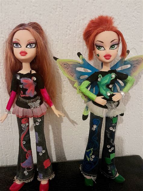 OOAK Bratz Pixiez Breeana & Cymbeline Fairy Twin Dolls Set Glow in the ...